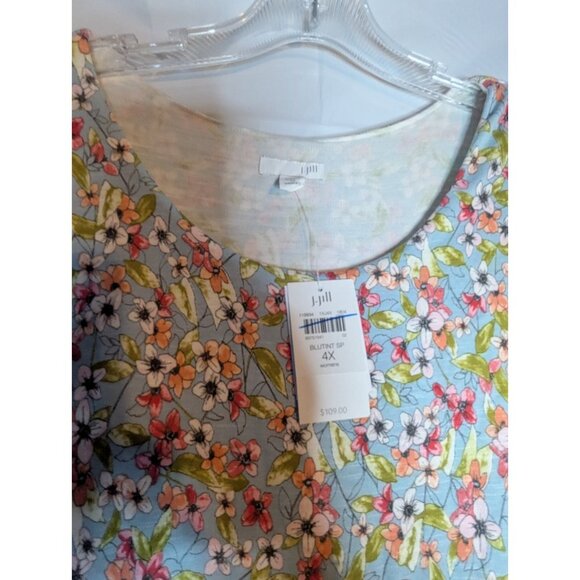 NWT J.Jill Women's Floral Layered Rayon Jersey Dress Sz 4x Boho Resortwear - Picture 9 of 11